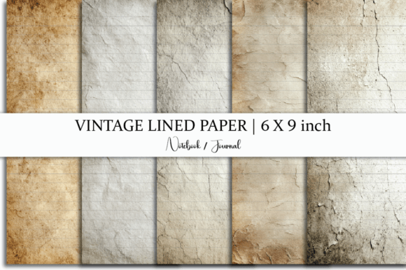 Download Vintage Grungy Lined Paper | Old Page - Lined Collection