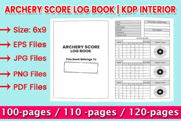 Download Archery Score Log Book | KDP Interior - Archery score log book Collection