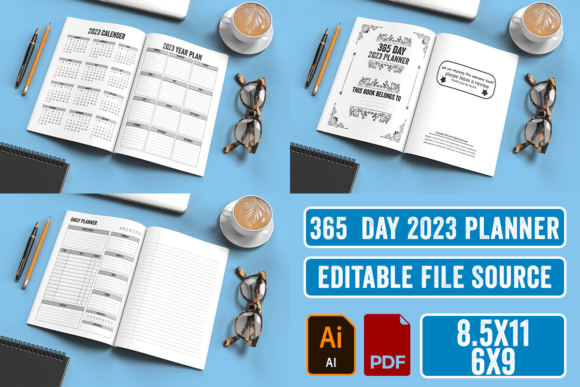 Download 365 Day | 2023 Planner KDP Interior - Premium Resources
