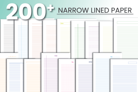 Download Narrow Lined Paper | Extra-Narrow - Lined Collection