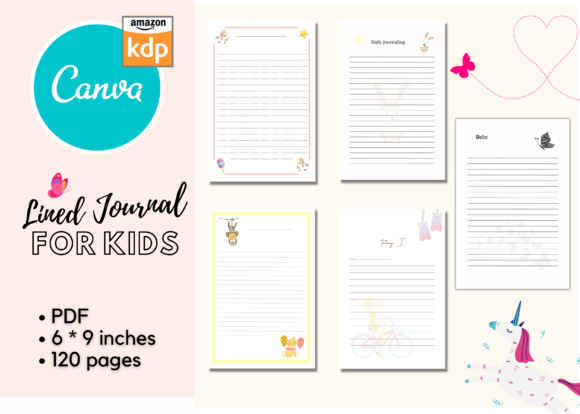 Download Lined Journals / Notebooks for Kids - Lined Collection