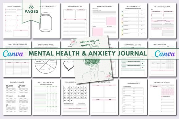 Download Mental Health &amp; Anxiety Journal - Anxiety journal Collection