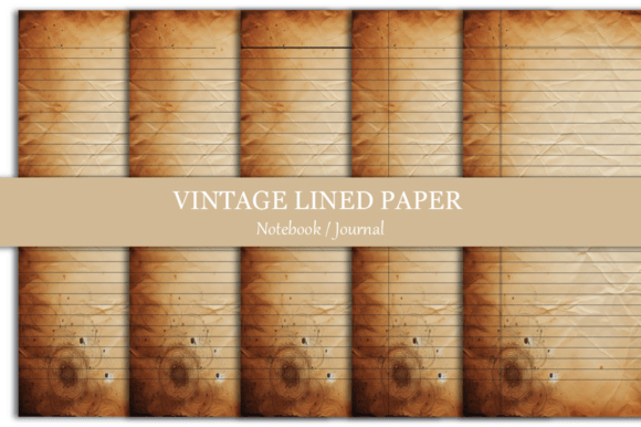 Download Lined Paper, Vintage Pages, Junk Journal - Lined Collection