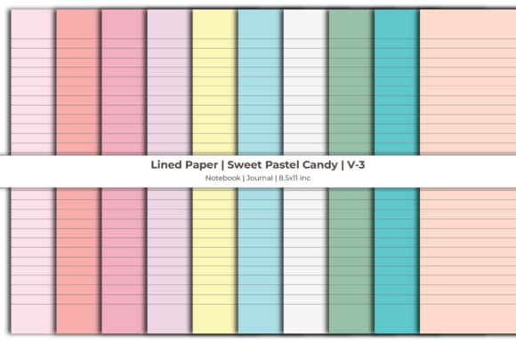Download Lined Paper | Sweet Pastel Candy - Lined Collection