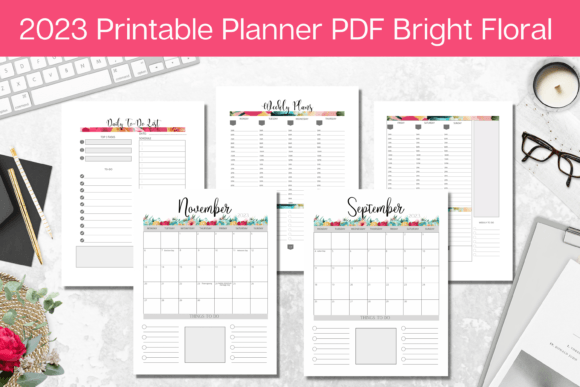 Download 2023 Planner PDF Printable Calendar - Premium Resources